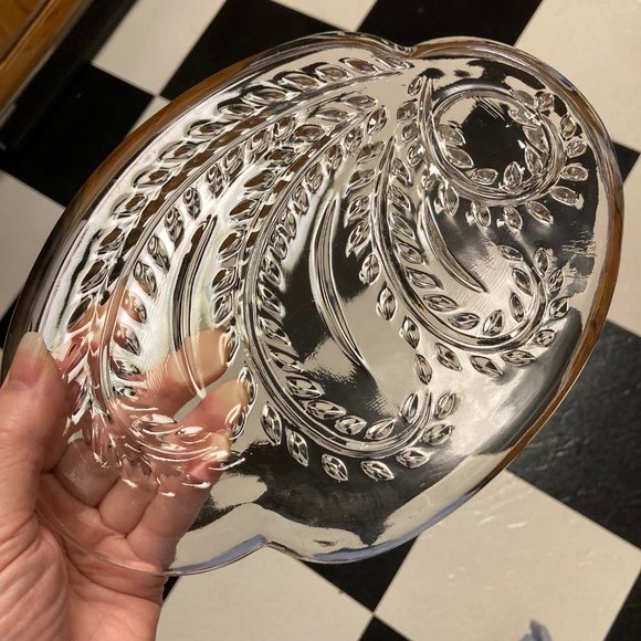 Vintage Homestead Federal Glass Hospitality Snack Plate - Picture 4 of 9